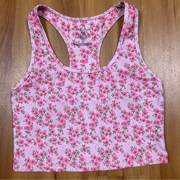 Evolution and Creation Pink Sleeveless Fitted Crop Top - Picture 3 of 7
